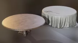 Round table Low-poly 3D model