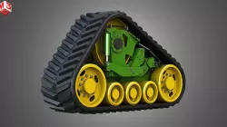  Rubber Track System - Combine Harvester - Crawler Tractor  3D model