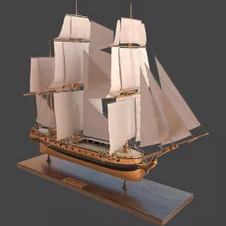 Sailing ship Katrin 3D model