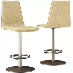 Scarlett wooden rattan bar stool SR21  3D model