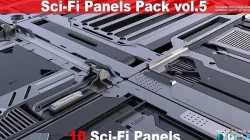 Sci-Fi Panels vol 5 3D model