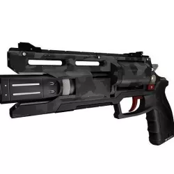 Sci-Fi  Plasma Revolver Handgun Camo Low-poly 3D model