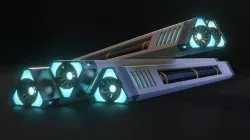 Sci-Fi Rod Model-A Low-poly 3D model