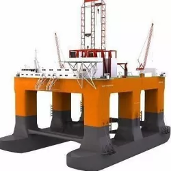 Semisubmersible Oil and Gas Drilling Rig- 01 - 3D model