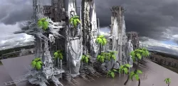 Shaman Island beach Towers Kit bash  3D model