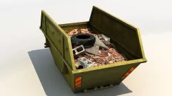  Skip With Debris Low-poly 3D model