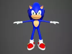 Sonic Low-poly 3D model