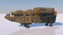 space cargo ship 3D model