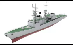 Spruance Class Destroyer  Low-poly 3D model