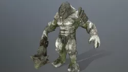 stone monster Low-poly 3D model