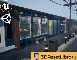 Stores Vol 1 For Unreal And Unity Low-poly 3D model