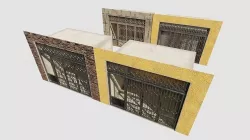 street shops with 3k pbr textures Low-poly 3D model