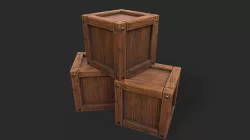 Stylized Crate Low-poly 3D model