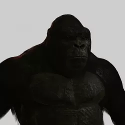Super Realistic Monkey Kong For Movies or Games Low-poly 3D model