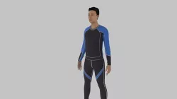 Surfer Low-poly 3D model