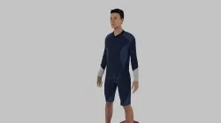 Surfer Low-poly 3D model