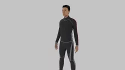 Surfer Low-poly 3D model