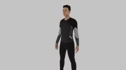 Surfer Low-poly 3D model