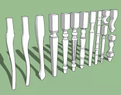 table leg 3D model