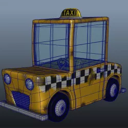Taxi Cab Cartoon 3D model