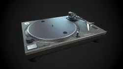 Technics SL 1210 mk2 Turntable Low-poly 3D model
