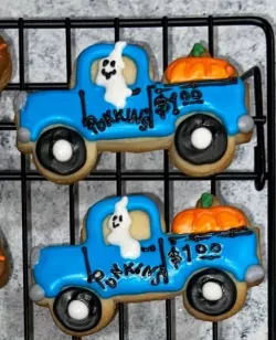 Truck with Large Pumpkin Cookie Cutters Large and Small