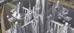 Victorian fantasy architecture huge city  3D 3D model