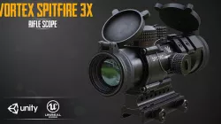 VORTEX SPITFIRE 3x Scope Low-poly 3D model