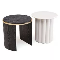West Elm Bower Step and Hera - Side Tables 3D model