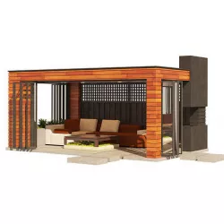2 Backyard Pavilions Low-poly 3D model