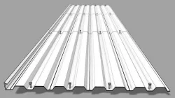 2D Metal Decking Cel Shaded Low-poly 3D model