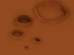3D Crater Landscape 3D model