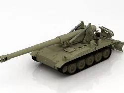 3D M110 A2 Howitzer Tank 3D model
