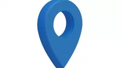 3D Map Pointer sky blue 3D model