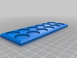 6x2 12 figure base for 20mm circular bases,