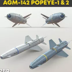 AGM-142 Popeye 1 - 2 Low-poly 3D model