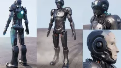 Android Sci-fi Police Robot soldier military 3D 3D model