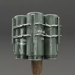 Anti-Tank Grenade shaded Maya 3D model