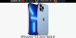 Apple iPhone 13 pro MAX Sierra Blue 3D model
