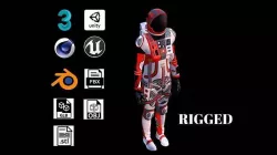 Astronaut Spacesuit Hong Kong 3D model