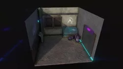 Back Alley Backdrop - Neon Cyberpunk Scenery - Full Perm Low-poly 3D model