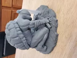 Battle Michelangelo TMNT Fan Art for 3D Print 3D model