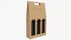 Beer bottle cardboard carrier 04 3D model