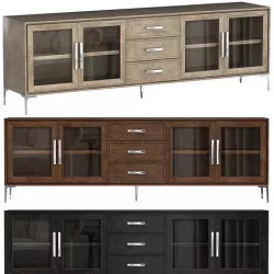 BENOIT GLASS 4-DOOR SIDEBOARD WITH DRAWERS 3D model