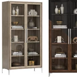 BENOIT GLASS DOUBLE-DOOR CABINET 3D model