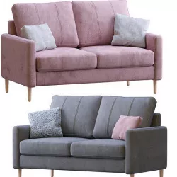 Block Jumbo loveseat Fabric Sofa 3D model