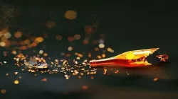 Breaking of a wine bottle animated 3D model