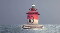 Buoy River RB-4-02 Right Drift Mark Low-poly 3D model