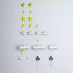 Cartoon low poly sky pack Low-poly 3D model