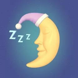 Cartoon Moon - Crescent Character Low-poly 3D model